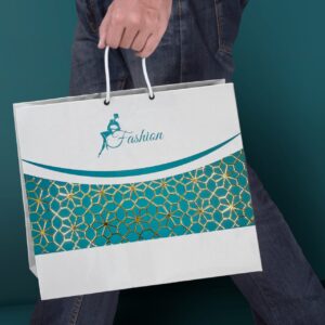 3D Gold Foil Shopping Bag